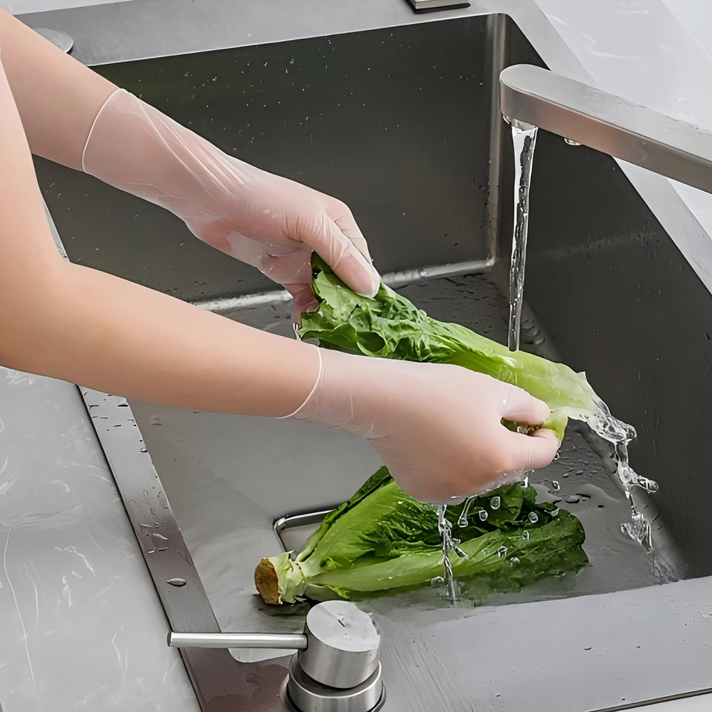 PVC Gloves, Disposable Vinyl Gloves, 4.8milThickened, Oil-proof And Waterproof, Durable\u002F Not Easy To Break\u002F High Elasticity, For Kitchen Cooking, Cleaning, Food Processing, Etc.