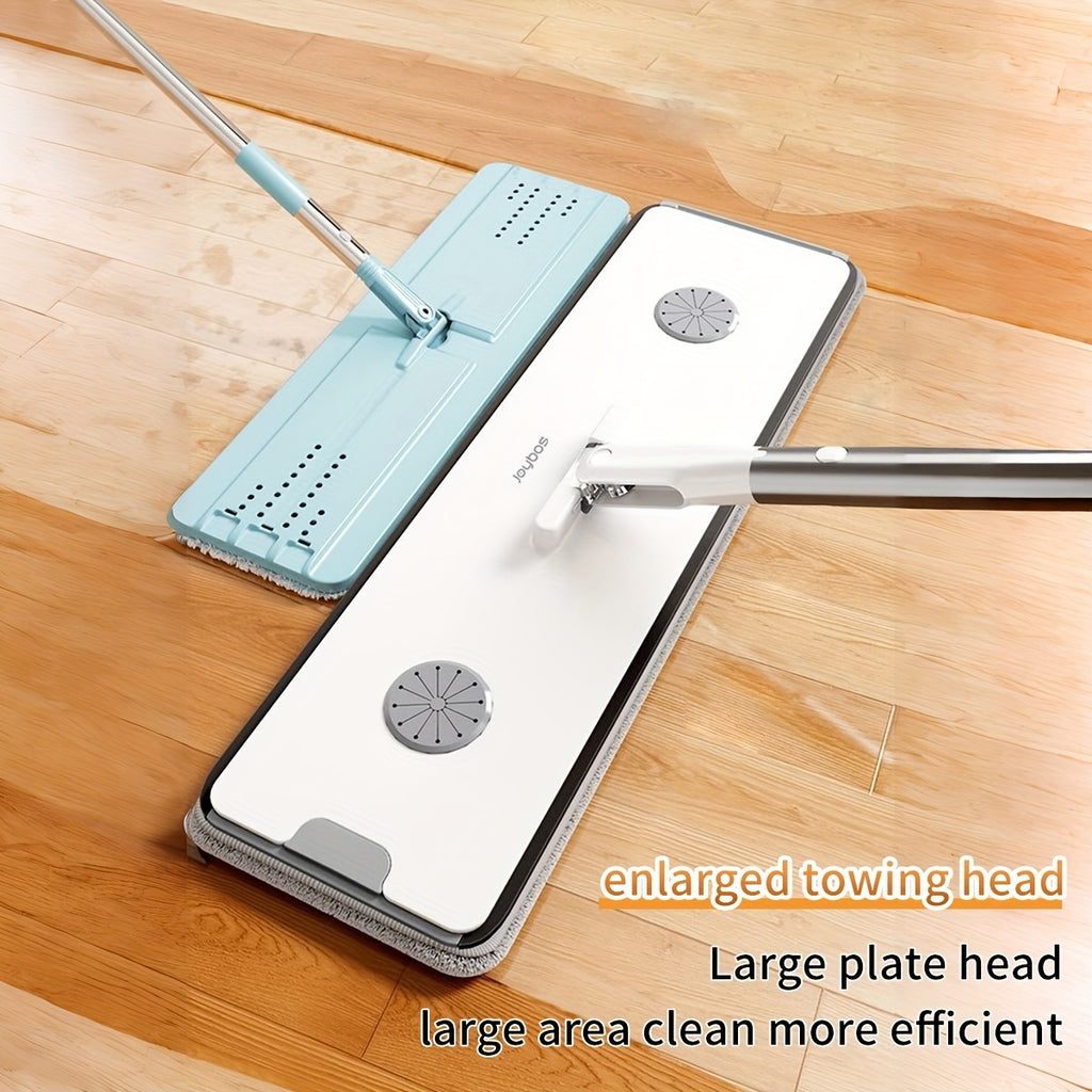 12.99\u002F15.74in Flat Mop And Bucket Set, Floor Cleaning System, Wet Dry For Wall Cleaner, Hardwood Floor Mop With Microfiber Cloths, Bedroom\u002F Bathrooms\u002Fliving Room Cleaning Supplies