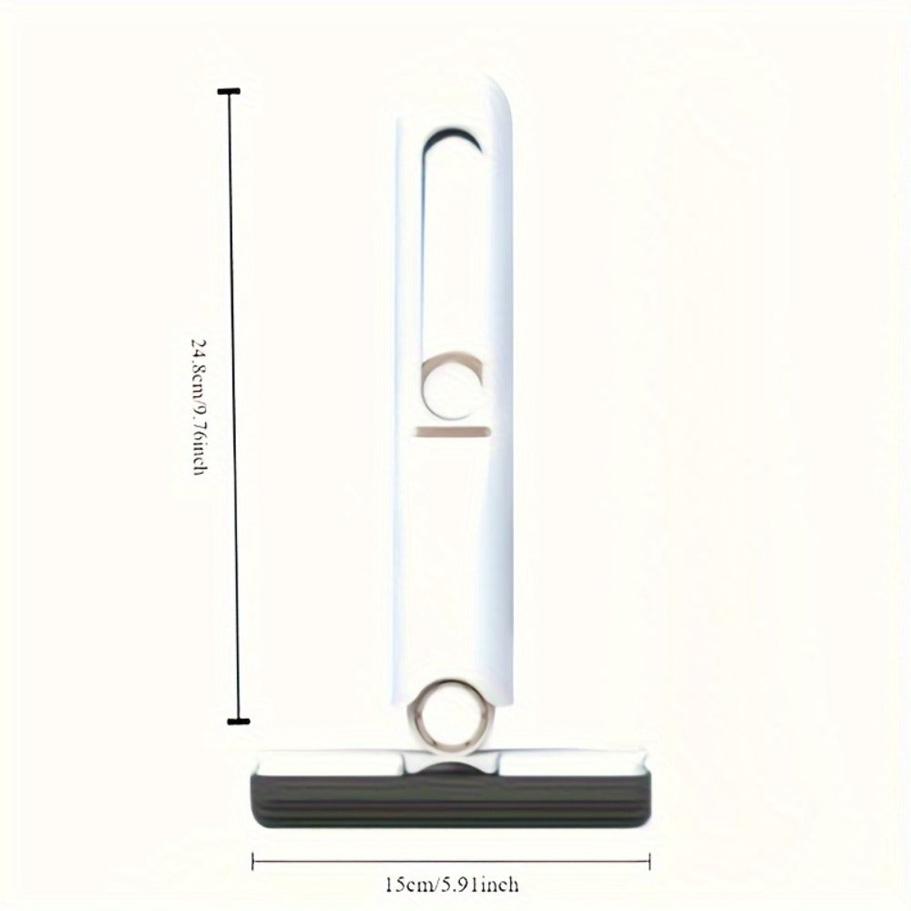 3pcs\u002F 1 set of mini mops with self squeezing mechanism - portable white synthetic fiber cleaning tool, suitable for home, living room, bedroom, furniture and window cleaning, window cleaning tool