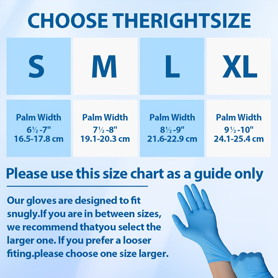 500pcs Heavy-Duty Blue Nitrile Gloves -,, Powder-Free - Latex & Powder-Free, for Industrial, Salon, Laboratory, Kitchen, Cleaning - Bulk Value Pack (S\u002FM\u002FL\u002FXL) - Compatible with Glove Machines, Salon Supplies, Professional Workwear, Reinf...