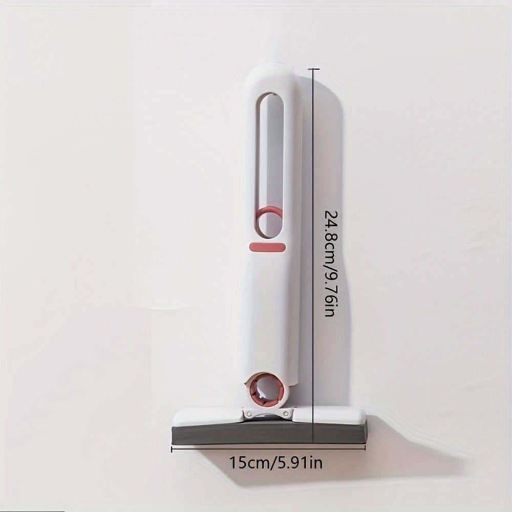 3pcs\u002F 1 set of mini mops with self squeezing mechanism - portable white synthetic fiber cleaning tool, suitable for home, living room, bedroom, furniture and window cleaning, window cleaning tool