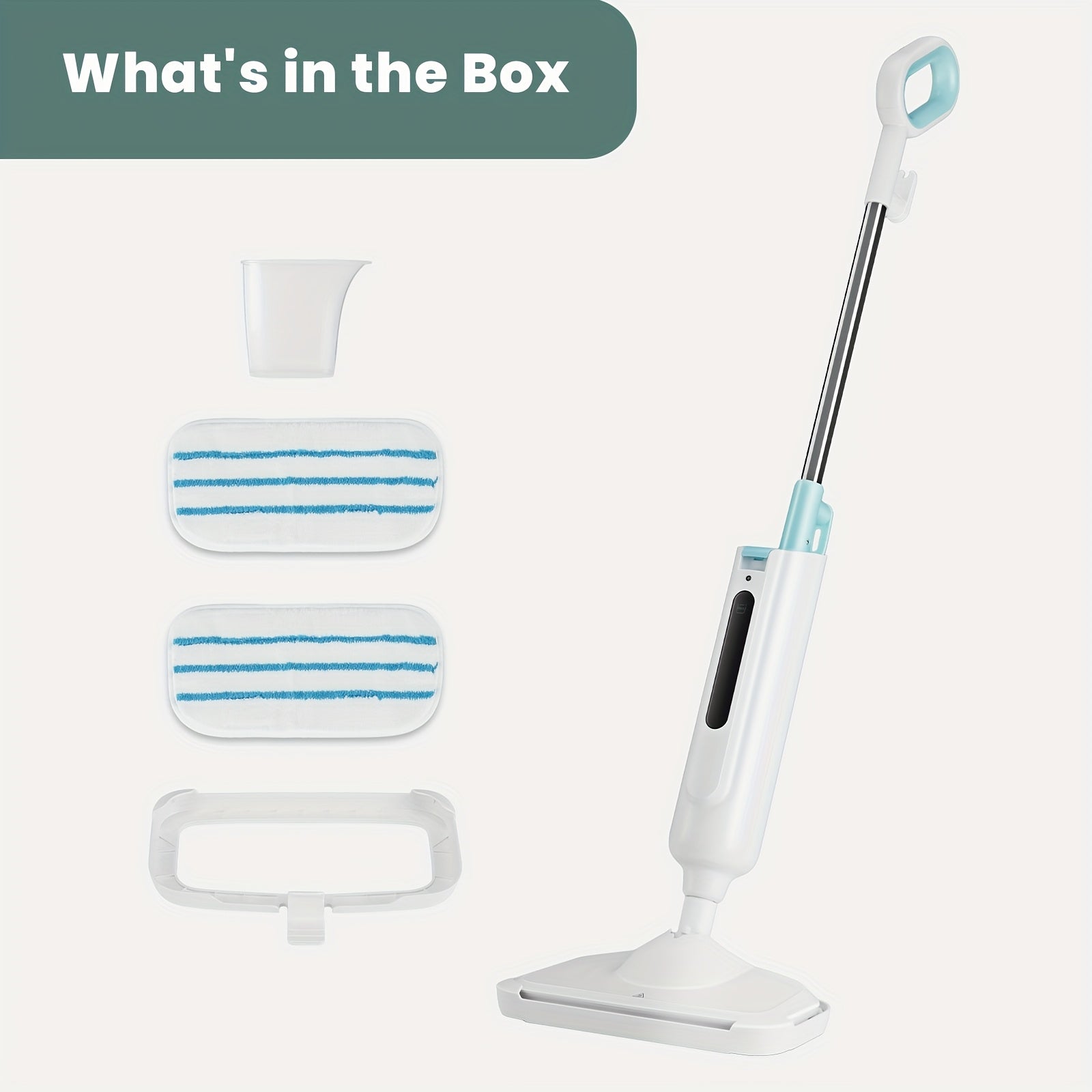 7-in-1 Steam Mop | Hardwood Floor Steamer, Powerful Cleaner for Carpet, Laminate, and Tiles, 3 Adjustable Steam Settings, 30s Fast Heat-up, Includes Carpet Glider & 2 Washable Microfiber Pads, Detachable Handheld Steamer for Walls, Metal, 120