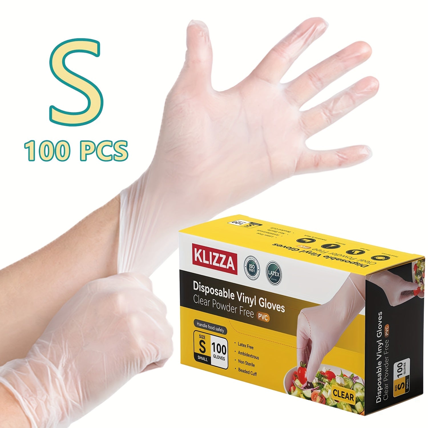 PVC Gloves, Disposable Vinyl Gloves, 4.8milThickened, Oil-proof And Waterproof, Durable\u002F Not Easy To Break\u002F High Elasticity, For Kitchen Cooking, Cleaning, Food Processing, Etc.