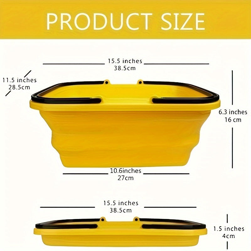 2 PCS Collapsible Bucket With Handle 10L (2.6 Gallon) Portable Water Bucket, Outdoor Multiuse Foldable Water Pail For Car Window Cleaning, Camping, Washing Dishes, Picnic, Fishing