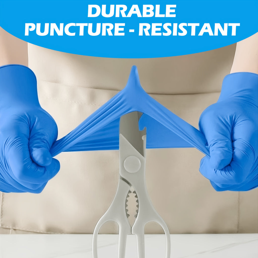 500pcs Heavy-Duty Blue Nitrile Gloves -,, Powder-Free - Latex & Powder-Free, for Industrial, Salon, Laboratory, Kitchen, Cleaning - Bulk Value Pack (S\u002FM\u002FL\u002FXL) - Compatible with Glove Machines, Salon Supplies, Professional Workwear, Reinf...