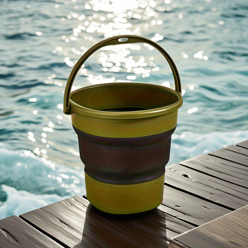 LDQ Multifunctional Large Capacity Foldable Storage Bucket, 1.32 Gallon\u002F2.38 Gallon\u002F4.49 Gallon, Durable PP Material, Suitable for Boat Cleaning, Outdoor Camping, Road Trips, Outdoor Fishing, Car Washing, Etc.,
