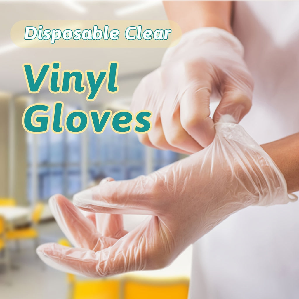 PVC Gloves, Disposable Vinyl Gloves, 4.8milThickened, Oil-proof And Waterproof, Durable\u002F Not Easy To Break\u002F High Elasticity, For Kitchen Cooking, Cleaning, Food Processing, Etc.