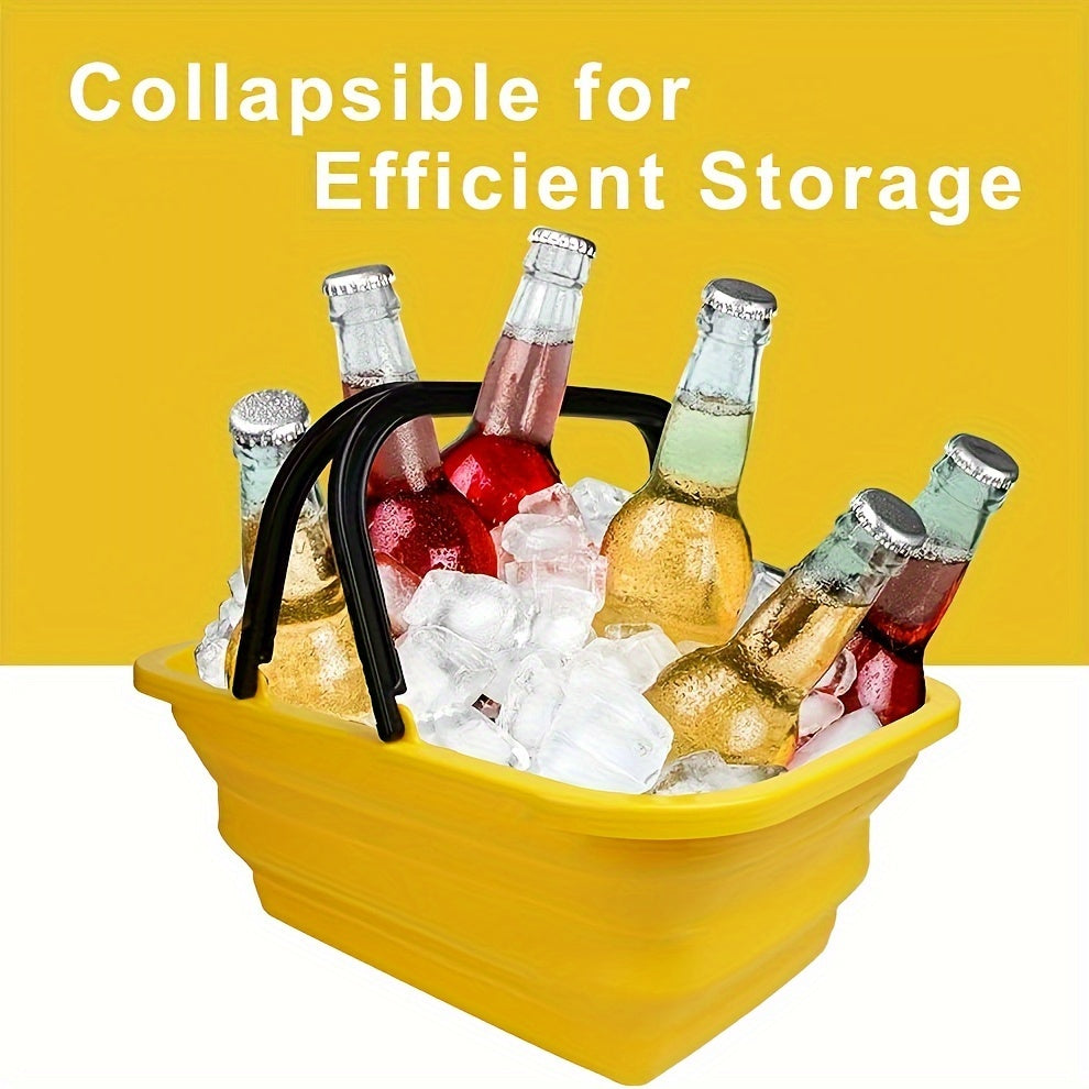 2 PCS Collapsible Bucket With Handle 10L (2.6 Gallon) Portable Water Bucket, Outdoor Multiuse Foldable Water Pail For Car Window Cleaning, Camping, Washing Dishes, Picnic, Fishing